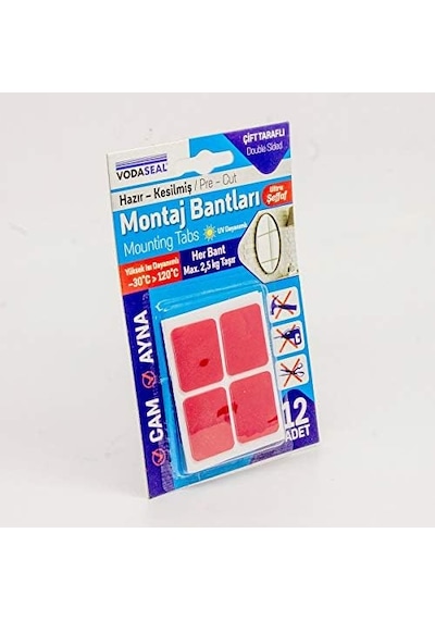 Hazır Kesilmiş 12'li Montaj Bandı, Şeffaf