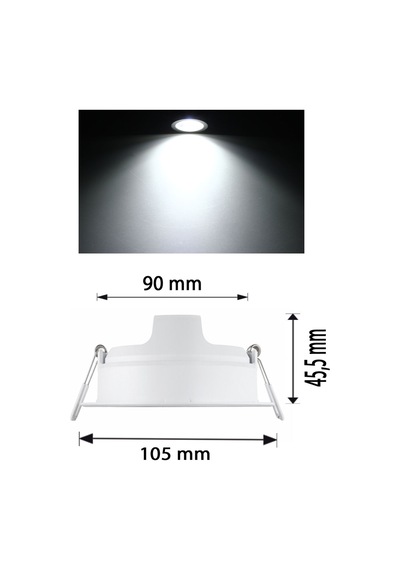Philips Meson 5,5W Gömme Led Panel 6500K Beyaz Mağaza Spot Lamba (9 cm)