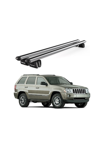 Pençe Jeep Grand Cherokee Limited 2005-2010 Uyumlu Gri Ara Atkı 135cm Port Bagaj Tavan Barı