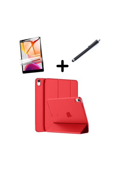 Apple Uyumlu iPad 10. Nesil 10.9 Kılıf Set Pu Deri Smart Tablet Kilifi Ekran Koruyucu + Kalem