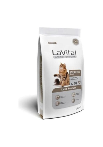 Lavital Kısırlaştırılmış Kuru Kedi Maması Sterilised Adult Kuzu Etli 1,5kg