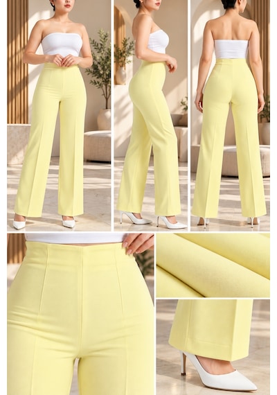Sea Queen Kadın Yüksek Çima Detaylı Fermuarlı Rahat Kesim Yumusak Palazzo Kumaş Pantolon Limon Sarısı - 939277893 Limon Sarısı Sea Queen Kadın Yüksek Çima Detaylı Fermuarlı Rahat Kesim Yumusak Palazzo Kumaş Pantolon Limon Sarısı - 939277893 Limon Sarısı