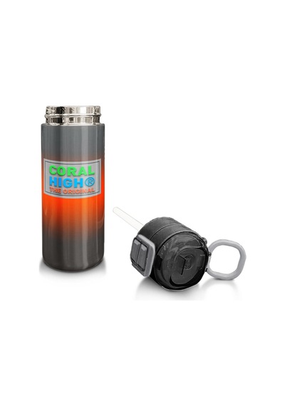 Coral High Kids Gri Turuncu Renk Geçişli Pipetli Ve Direkt İçim Çelik Termos 500 Ml 31949 Turuncu - Beyaz