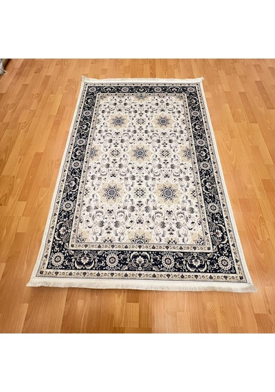 Yıldız Motifli 120 X 180 Cm Dijital Baskı Halı Beyaz