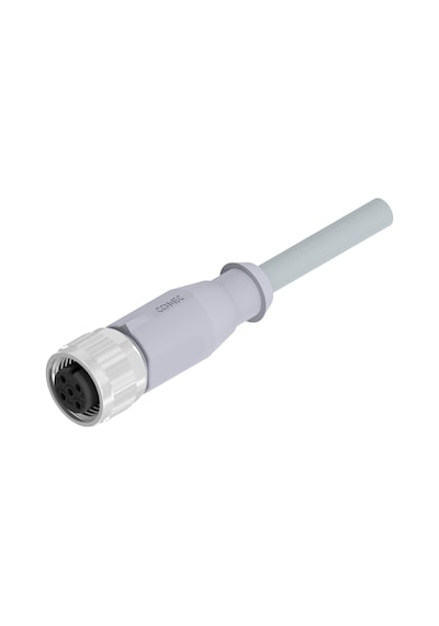 M12 4 Pin Dişi Düz 2 Metre Pvc Sensör Kablosu Conec 43-10020