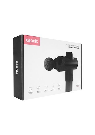 Asonıc As-mt22 Siyah 1800 Mah Kablosuz 6 Kademeli Hız 4 Başlıklı Siyah - Mor