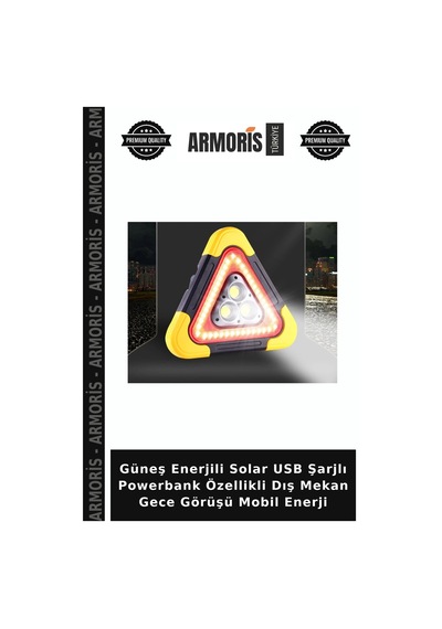 Güneş Enerjili Solar Usb Şarjlı Powerbank Özellikli Dış Mekan Gece Görüşü Mobil Enerji
