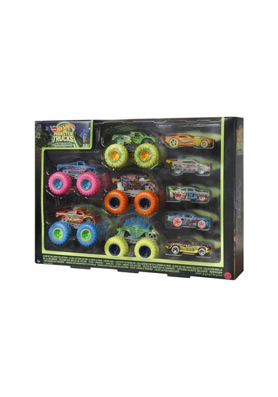 Hcb57 Monster Trucks Karanlıkta Parlayan Araçlar, Hot Wheels Monster Trucks - Mattel Diğer