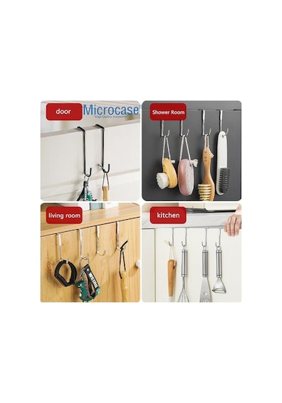 Paslanmaz Çelik Metal Banyo Duşakabin Mutfak Vb Alanlar İçin Askılık M Model -al4838 2 Adet Gümüş Diğer