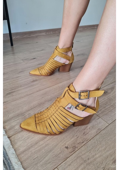 019 1007 Topukla Kadın Süet Yazlık Bot 001