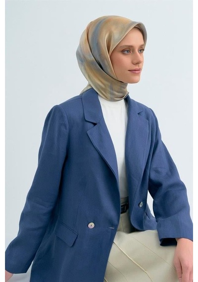 Armine Tivil Saf İpek Eşarp 9513 - 09 Sarı Kırçıllı Desen sarı