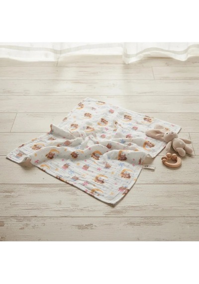 Elegancehome %100 Pamuk Müslin Bebek Battaniyesi 110x110 Cm Yumuşak Dok Turuncu