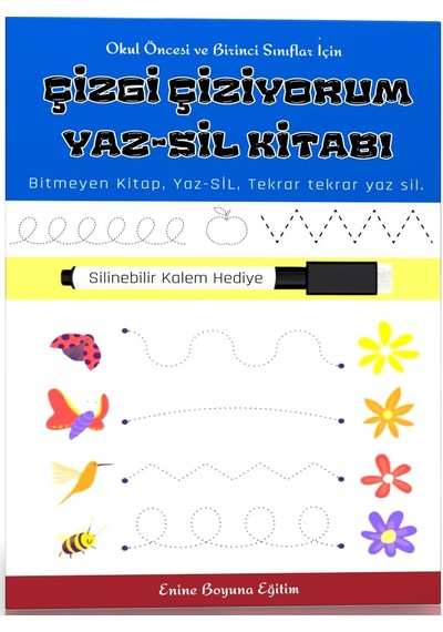 Çizgi Çiziyorum Yaz-sil Kitabı Okul Öncesi Ve Birinci Sınıflar İ