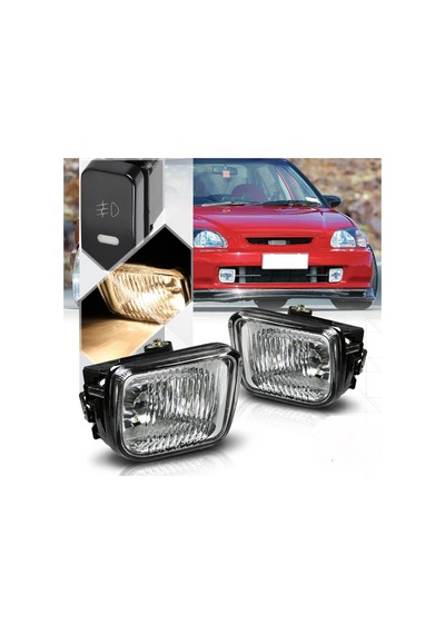Honda Civic 1996-1998 H.b Sedan Kare Beyaz Sis Farı