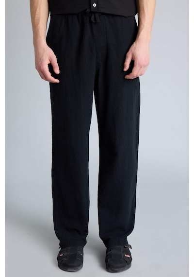 Defacto %100 Pamuk Baggy Fit Pantolon G2592ax26spbk81 Siyah-bk81