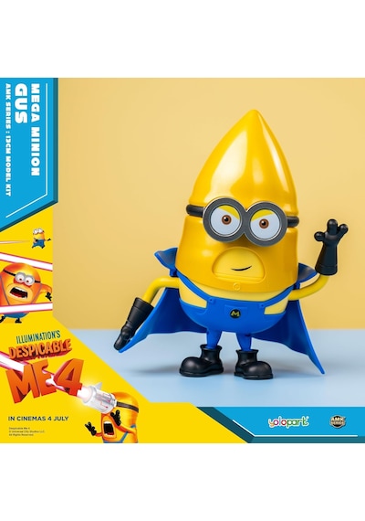 Minion 4 Mega Gus Aksiyon Figürü Değiştirilebilir Yüzler Döner Kafa Hareketli Eklem 13 Cm