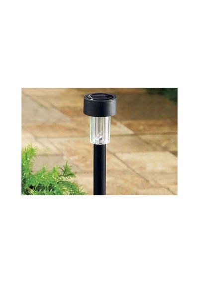 10lu 28 Cm Siyah Solar Saplama Güneş Enerjili Bahçe Işıklandırması Solar Aydınlatma