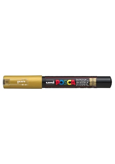 Hobi-Marketart Uni Posca Pc-1M Boyama Markörü 0.7 Mm Metalik Altın