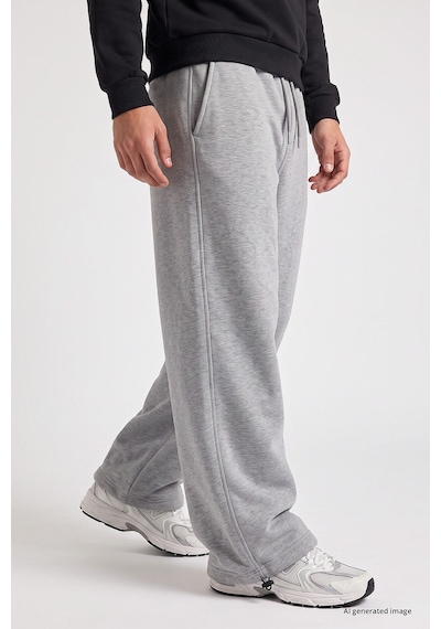 TOMMYLIFE Gri Melanj Lastikli Erkek Baggy Eşofman Alt - 82200 GRİ MELANJ