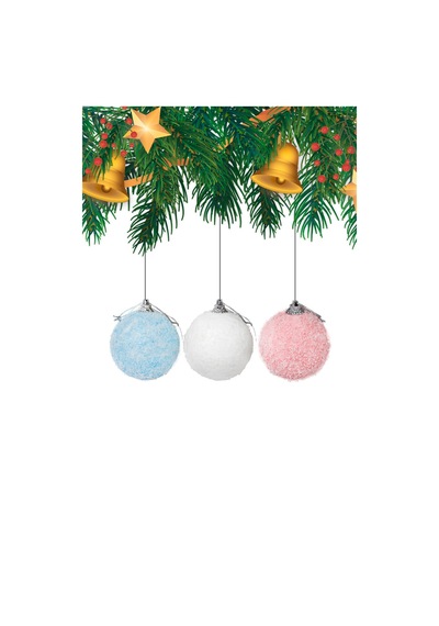 Yılbaşı Çam Ağacı Süsü Asorti Top 6 Cm 6'lı