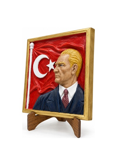 Atatürk-bayrak Portre Silikon Kalıp 15x15 Cm