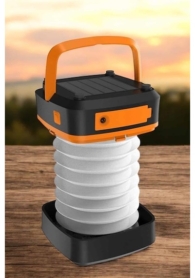 Techmrt Güneş Enerjili Led Lamba Kamp Lambası Katlanabilir Lamba Usb Şarjlı