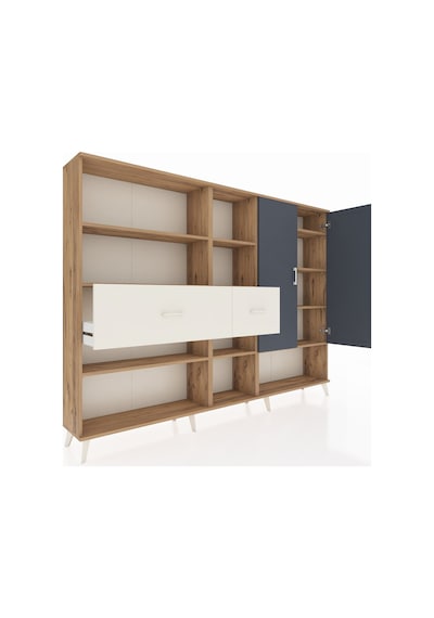 Arges Dolap 10 Raflı 2 Çekmeceli 2 Kapaklı 220x30x163 Çam-antrasi Çam-antrasit/aytaşı Arges Dolap 10 Raflı 2 Çekmeceli 2 Kapaklı 220x30x163 Çam-antrasi Çam-antrasit/aytaşı