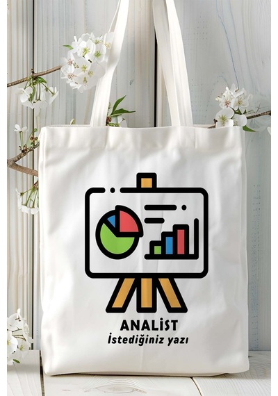 Art Hediye Analist Baskılı Bez Omuz Çantası Kişiye Özel Model 5 Çok Renkli