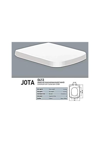 Klozet Kapağı Soft Jota Nkp Beyaz
