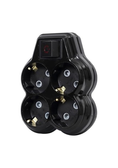 4'lü Anahtarlı Golyat Priz, 16a 250 Volt