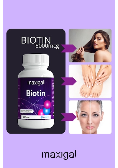 Maxigal Biotin Vitamin 5 Mg 120 Tablet