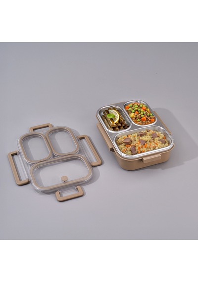 Aryıldız Bento Haki Lunch Box 3 Bölmeli Haki