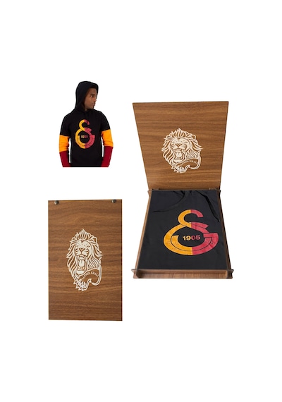 Galatasaray Lisanslı Büyük Armalı Sweatshirt + Ahşap Kutulu 001