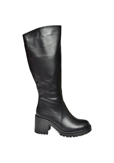 Fox Shoes R654047703 Siyah Hakiki Deri Kalın Topuklu Kadın Çizme Siyah Fox Shoes R654047703 Siyah Hakiki Deri Kalın Topuklu Kadın Çizme Siyah