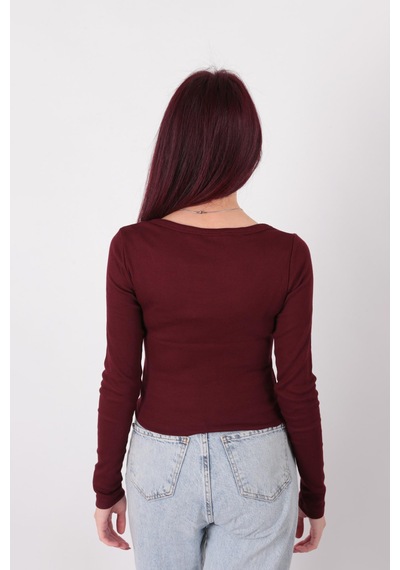 Busem W0011619 Kadın Bluz Bordo