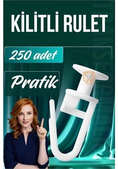 Kilitli Perde Düğmesi Perde Ruleti Perde Düğmesi 250 Adet