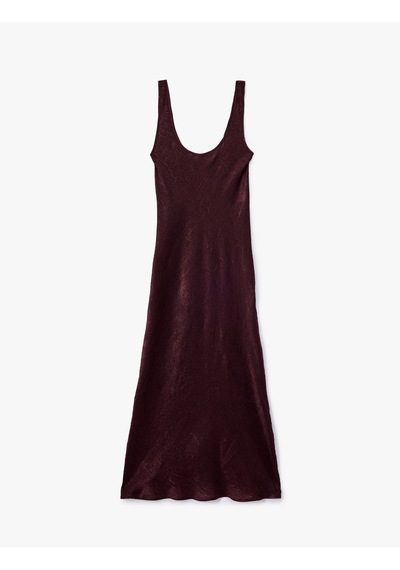Koton Slim Fit Kolsuz U Yaka Kalın Askılı Uzun Saten Elbise Bordo 6wak80025uw Bordo Koton Slim Fit Kolsuz U Yaka Kalın Askılı Uzun Saten Elbise Bordo 6wak80025uw Bordo