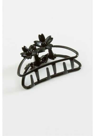 Çiçek Metal Mandal Toka 4 Cm Siyah