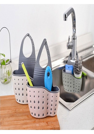 Banyo Ve Mutfak Musluk Askılı Bulaşık Süngeri Ve Sabunluk Süzgeçli Düzenleyici Plastik Çok Renkli Diğer