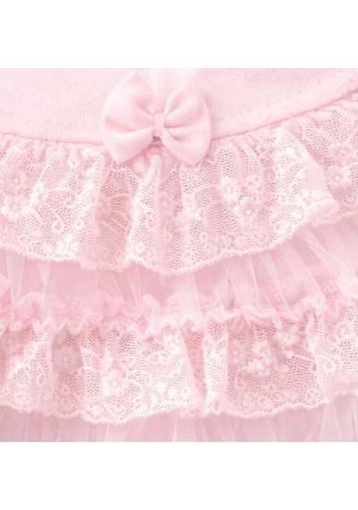 Kardeşler Bebe Balık Detaylı Kız Bebek Takım Dantelli Tütü Etek Ve Saç Bandı Set Pembe