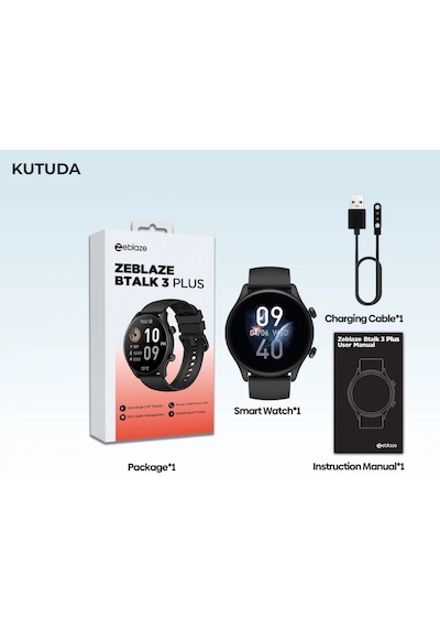 Zeblaze Btalk 3 Plus 1.39" HD Renkli Ekran  Akıllı Saat (Distribütör Garantili)