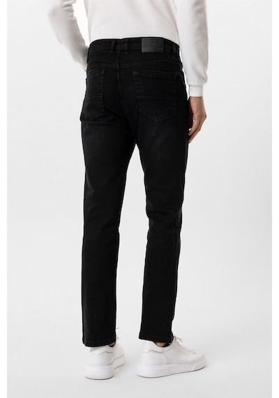 Süvari Siyah Regular Denim Pantolon
