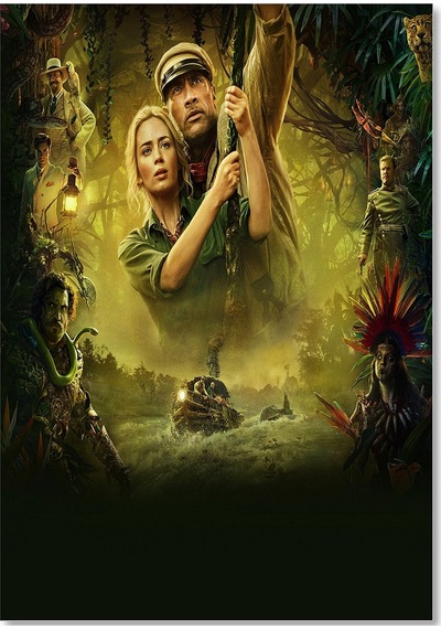 Cakasepetim Jumanji Emily Blunt Dwayne Johnson Ahşap Mdf Tablo