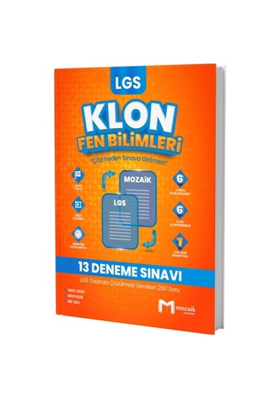 8. Sınıf Lgs Fen Bilimleri Klon 13 Deneme Mozaik Yayınları
