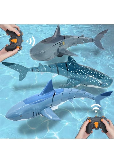 Akıllı Rc Köpekbalığı Balina Sprey Su Komik Oyuncak Uzaktan Kumandalı Tekne Rc Spot Whale
