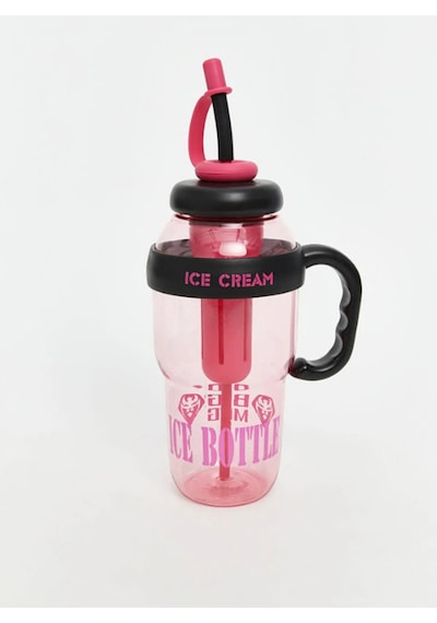 Bıgmug Ice Cream Tritan Pipetli Suluk Detoks Matara 1300 Ml Siyah