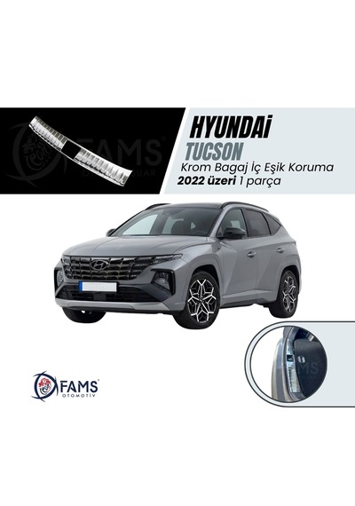 Hyundai Tucson Krom Bagaj İç Eşik Koruma 2022 Üzeri P.çelik Parlak