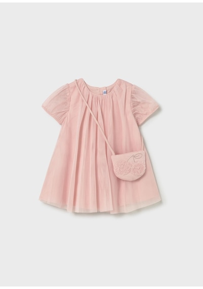 Mayoral Kız Bebek Çantalı Tül Elbise Pembe Pembe