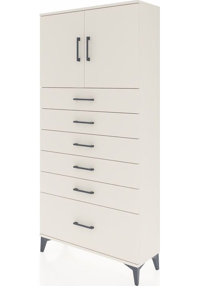 Arges Dolap 2 Raflı 6 Çekmeceli 2 Kapaklı 88x30x182 Aytaşı-ay... Aytaşı