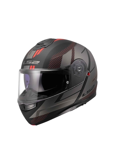 Ls2 Strobe 2 Code Çene Açılır Kask Mat Siyah Gri